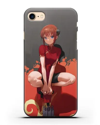 Чехол аниме Гинтама (Gintama) Кагура силиконовый для iPhone 8