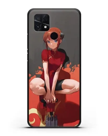 Чехол аниме Гинтама (Gintama) Кагура силиконовый для Xiaomi Poco C40