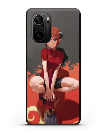 Чехол аниме Гинтама (Gintama) Кагура силиконовый для Xiaomi Poco F3