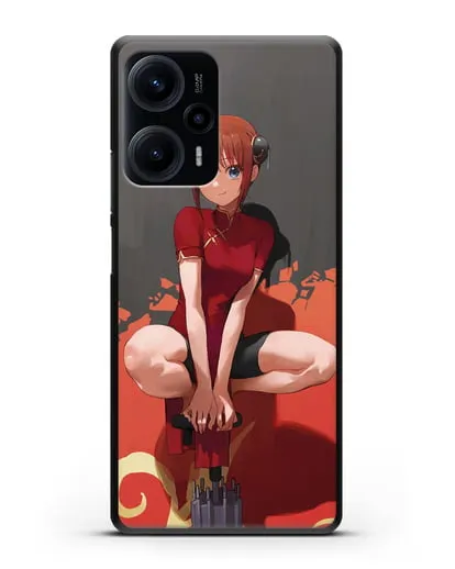 Чехол аниме Гинтама (Gintama) Кагура силиконовый для Xiaomi Poco F5
