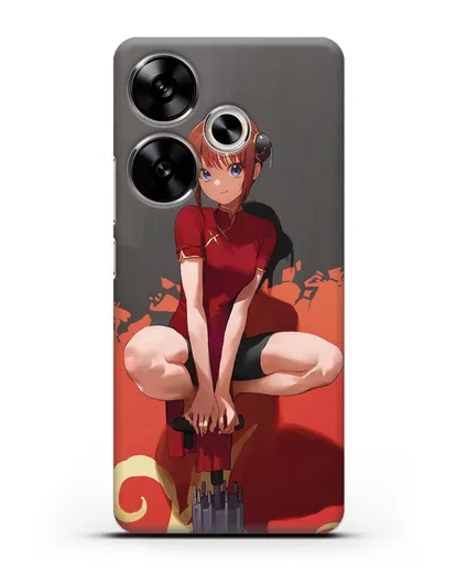 Чехол аниме Гинтама (Gintama) Кагура силиконовый для Xiaomi Poco F6