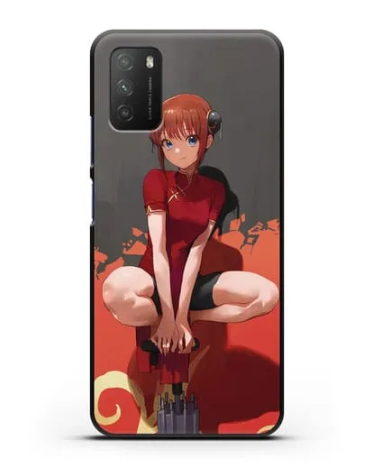 Чехол аниме Гинтама (Gintama) Кагура силиконовый для Xiaomi Poco M3