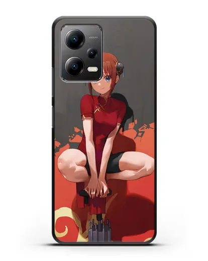Чехол аниме Гинтама (Gintama) Кагура силиконовый для Xiaomi Poco X5