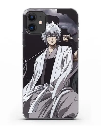 Чехол аниме Гинтама (Gintama) Саката Гинтоки с мечом силиконовый для iPhone 11