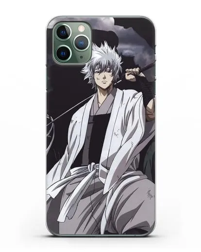 Чехол аниме Гинтама (Gintama) Саката Гинтоки с мечом силиконовый для iPhone 11 Pro