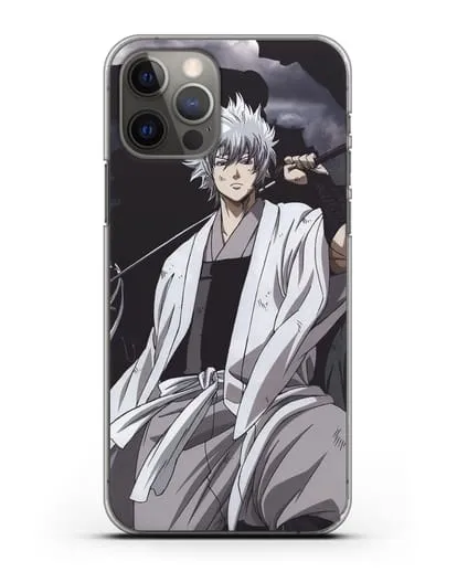 Чехол аниме Гинтама (Gintama) Саката Гинтоки с мечом силиконовый для iPhone 12 Pro