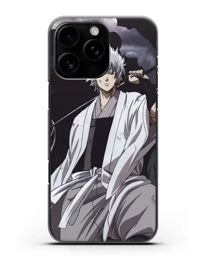 Чехол аниме Гинтама (Gintama) Саката Гинтоки с мечом силиконовый для iPhone 16 Pro Max