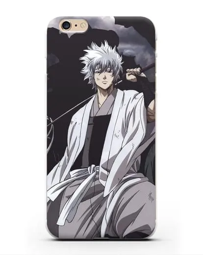 Чехол аниме Гинтама (Gintama) Саката Гинтоки с мечом силиконовый для iPhone 6s Plus
