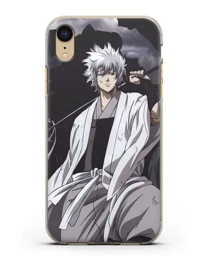 Чехол аниме Гинтама (Gintama) Саката Гинтоки с мечом силиконовый для iPhone XR