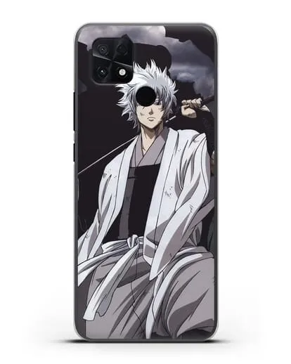 Чехол аниме Гинтама (Gintama) Саката Гинтоки с мечом силиконовый для Xiaomi Poco C40