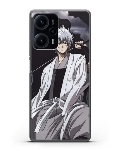 Чехол аниме Гинтама (Gintama) Саката Гинтоки с мечом силиконовый для Xiaomi Poco F5