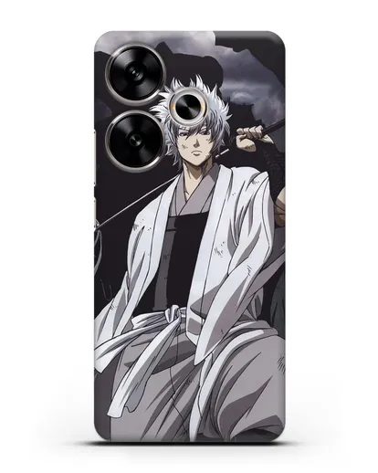 Чехол аниме Гинтама (Gintama) Саката Гинтоки с мечом силиконовый для Xiaomi Poco F6