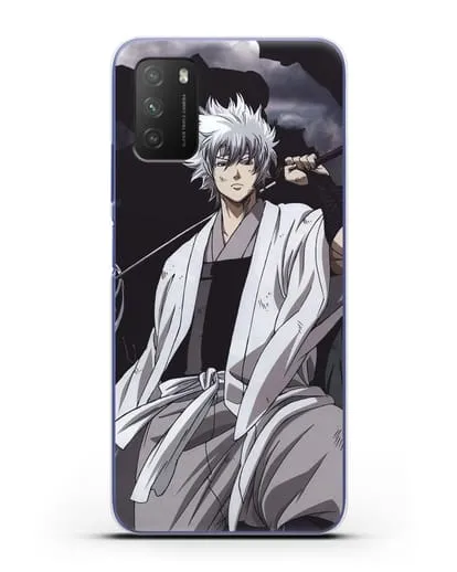 Чехол аниме Гинтама (Gintama) Саката Гинтоки с мечом силиконовый для Xiaomi Poco M3