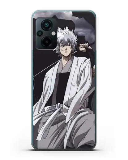 Чехол аниме Гинтама (Gintama) Саката Гинтоки с мечом силиконовый для Xiaomi Poco M5