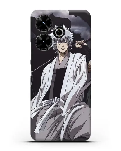 Чехол аниме Гинтама (Gintama) Саката Гинтоки с мечом силиконовый для Xiaomi Poco M6