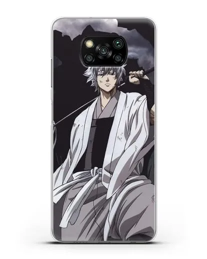 Чехол аниме Гинтама (Gintama) Саката Гинтоки с мечом силиконовый для Xiaomi Poco X3