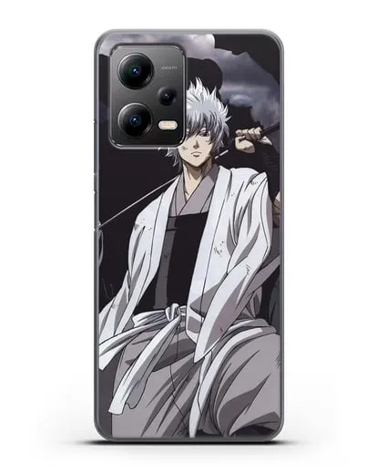 Чехол аниме Гинтама (Gintama) Саката Гинтоки с мечом силиконовый для Xiaomi Poco X5