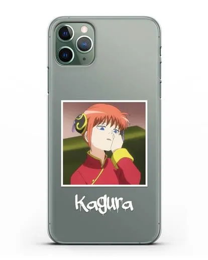 Чехол аниме Гинтама (Gintama) Кагура ковыряется в носу силиконовый для iPhone 11 Pro