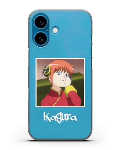 Чехол аниме Гинтама (Gintama) Кагура ковыряется в носу силиконовый для iPhone 16