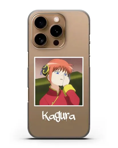 Чехол аниме Гинтама (Gintama) Кагура ковыряется в носу силиконовый для iPhone 16 Pro