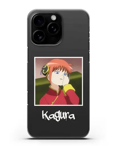Чехол аниме Гинтама (Gintama) Кагура ковыряется в носу силиконовый для iPhone 16 Pro Max