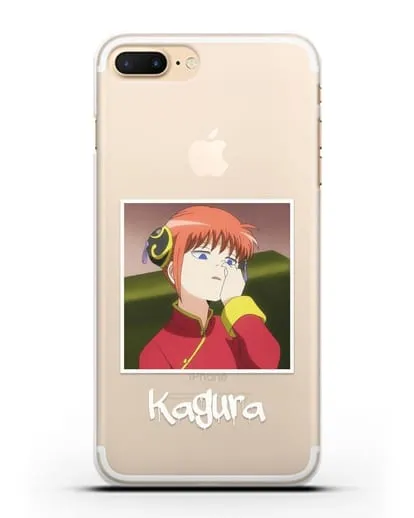 Чехол аниме Гинтама (Gintama) Кагура ковыряется в носу силиконовый для iPhone 7 Plus