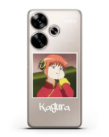 Чехол аниме Гинтама (Gintama) Кагура ковыряется в носу силиконовый для Xiaomi Poco F6
