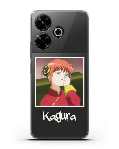 Чехол аниме Гинтама (Gintama) Кагура ковыряется в носу силиконовый для Xiaomi Poco M6