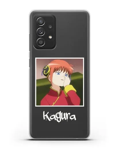 Чехол аниме Гинтама (Gintama) Кагура ковыряется в носу силиконовый для Samsung Galaxy A53