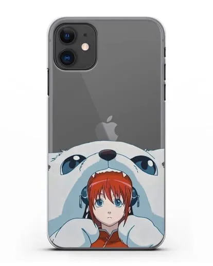 Чехол аниме Гинтама (Gintama) Садахару грызёт Кагуру силиконовый для iPhone 11