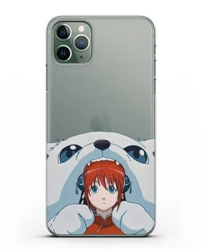 Чехол аниме Гинтама (Gintama) Садахару грызёт Кагуру силиконовый для iPhone 11 Pro