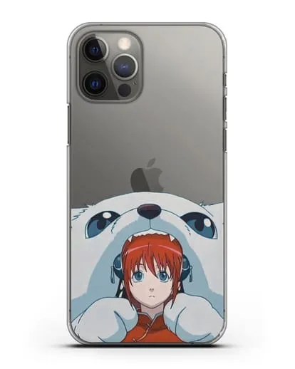 Чехол аниме Гинтама (Gintama) Садахару грызёт Кагуру силиконовый для iPhone 12 Pro