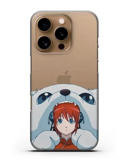 Чехол аниме Гинтама (Gintama) Садахару грызёт Кагуру силиконовый для iPhone 16 Pro