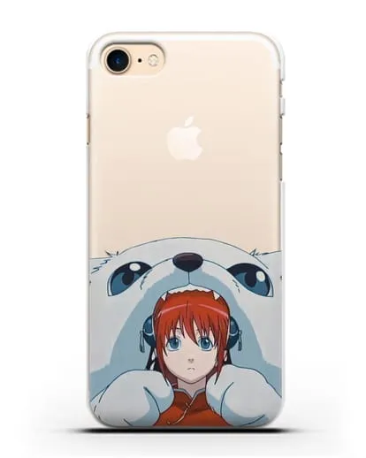 Чехол аниме Гинтама (Gintama) Садахару грызёт Кагуру силиконовый для iPhone 8