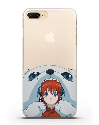 Чехол аниме Гинтама (Gintama) Садахару грызёт Кагуру силиконовый для iPhone 7 Plus