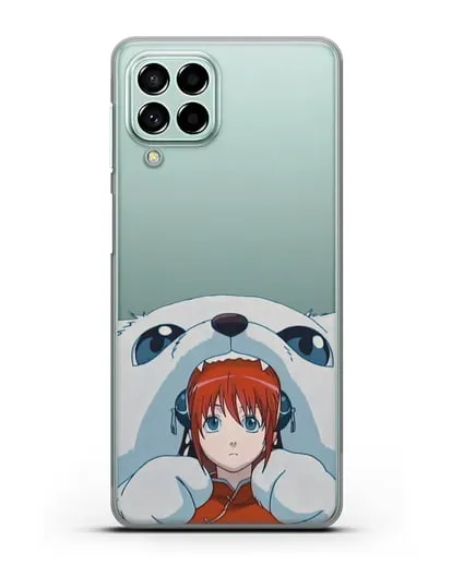 Чехол аниме Гинтама (Gintama) Садахару грызёт Кагуру силиконовый для Samsung Galaxy M53 [SM-M536]