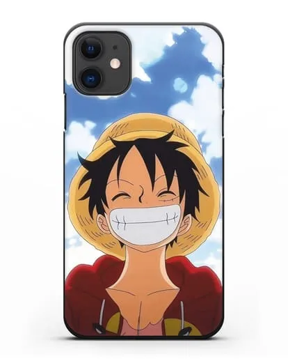 Чехол аниме Ванпис (One Piece) Монки д. Луффи улыбается силиконовый для iPhone 11