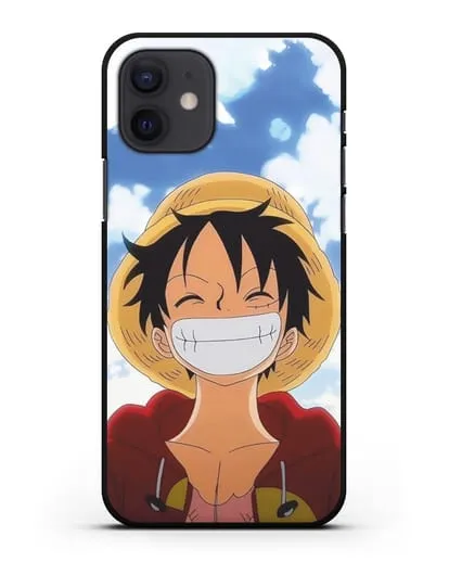 Чехол аниме Ванпис (One Piece) Монки д. Луффи улыбается силиконовый для iPhone 12