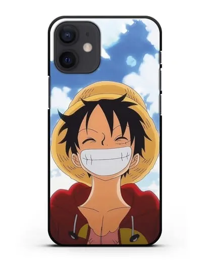 Чехол аниме Ванпис (One Piece) Монки д. Луффи улыбается силиконовый для iPhone 12 mini