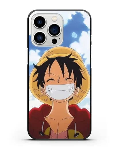 Чехол аниме Ванпис (One Piece) Монки д. Луффи улыбается силиконовый для iPhone 13 Pro