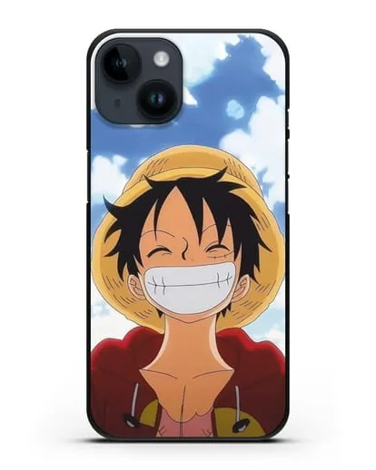 Чехол аниме Ванпис (One Piece) Монки д. Луффи улыбается силиконовый для iPhone 14