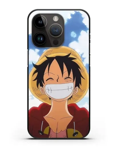 Чехол аниме Ванпис (One Piece) Монки д. Луффи улыбается силиконовый для iPhone 14 Pro