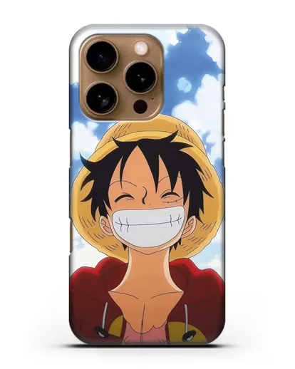 Чехол аниме Ванпис (One Piece) Монки д. Луффи улыбается силиконовый для iPhone 16 Pro