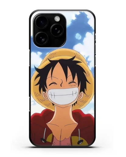 Чехол аниме Ванпис (One Piece) Монки д. Луффи улыбается силиконовый для iPhone 16 Pro Max