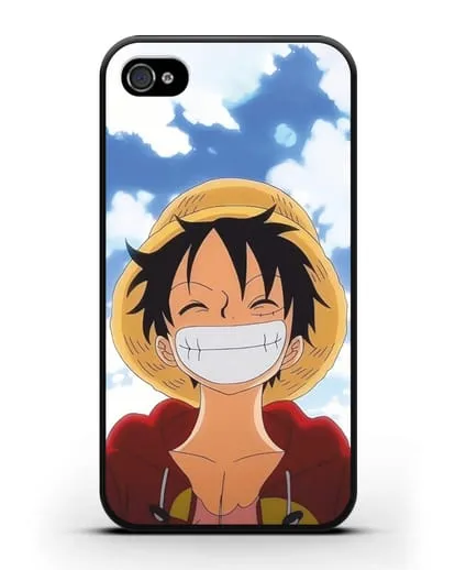 Чехол аниме Ванпис (One Piece) Монки д. Луффи улыбается силиконовый для iPhone 4/4s