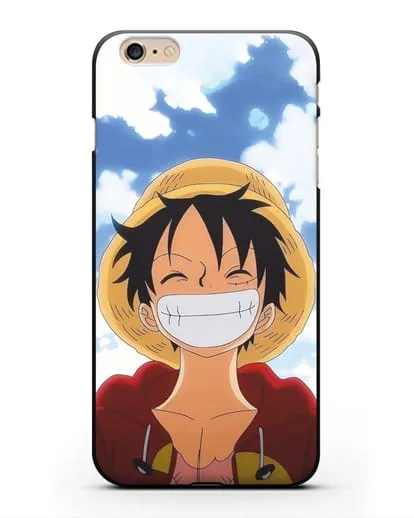Чехол аниме Ванпис (One Piece) Монки д. Луффи улыбается силиконовый для iPhone 6 Plus