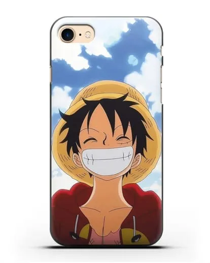Чехол аниме Ванпис (One Piece) Монки д. Луффи улыбается силиконовый для iPhone 8
