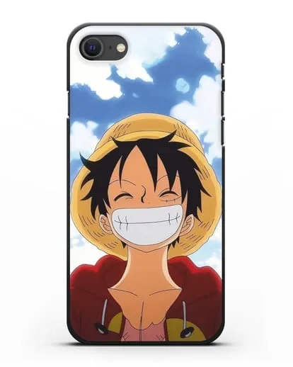 Чехол аниме Ванпис (One Piece) Монки д. Луффи улыбается силиконовый для iPhone SE 2020