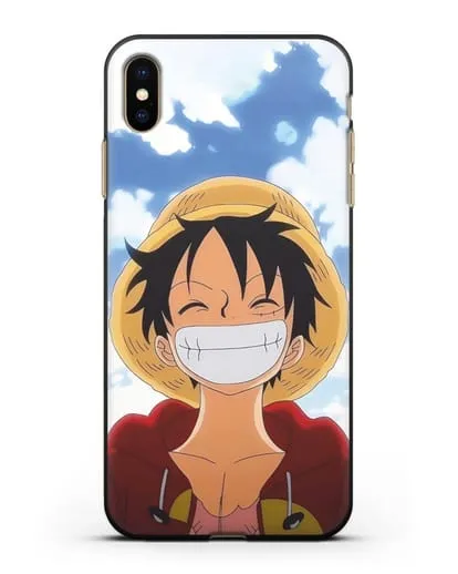 Чехол аниме Ванпис (One Piece) Монки д. Луффи улыбается силиконовый для iPhone XS Max
