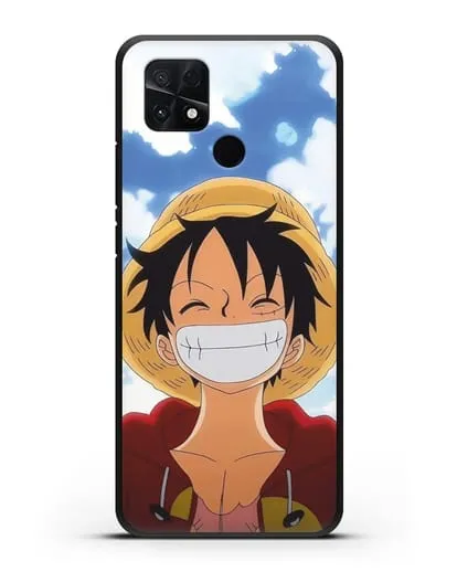 Чехол аниме Ванпис (One Piece) Монки д. Луффи улыбается силиконовый для Xiaomi Poco C40